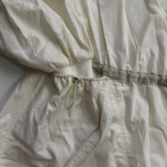 Anthropologie Oversized Parachute Windbreaker Jacket Medium White Puff Sleeve - Picture 3 of 9